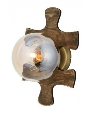 METAL GLASS AND WOOD ANTIQUE COLOR COATING 20 x 18 CM DIAMETER LOAD: 33 CM